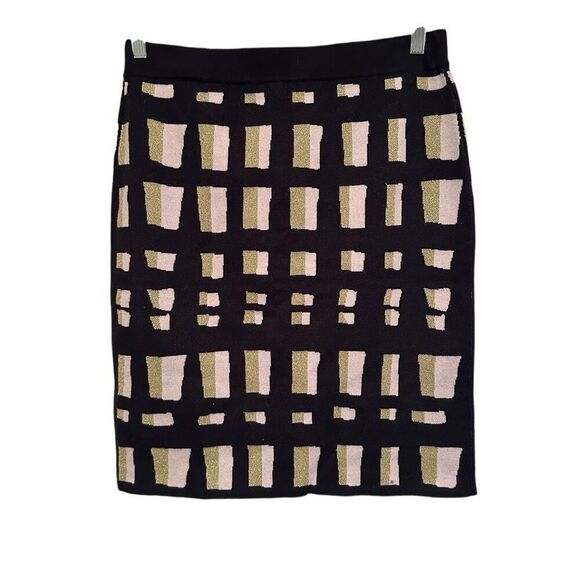 Ann Taylor navy, gold, and cream sweater skirt set- size s/m - Picture 5 of 12